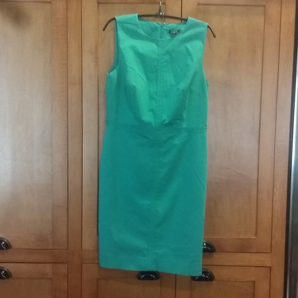 Ann Taylor Green Sleeveless Lined Dress 6
